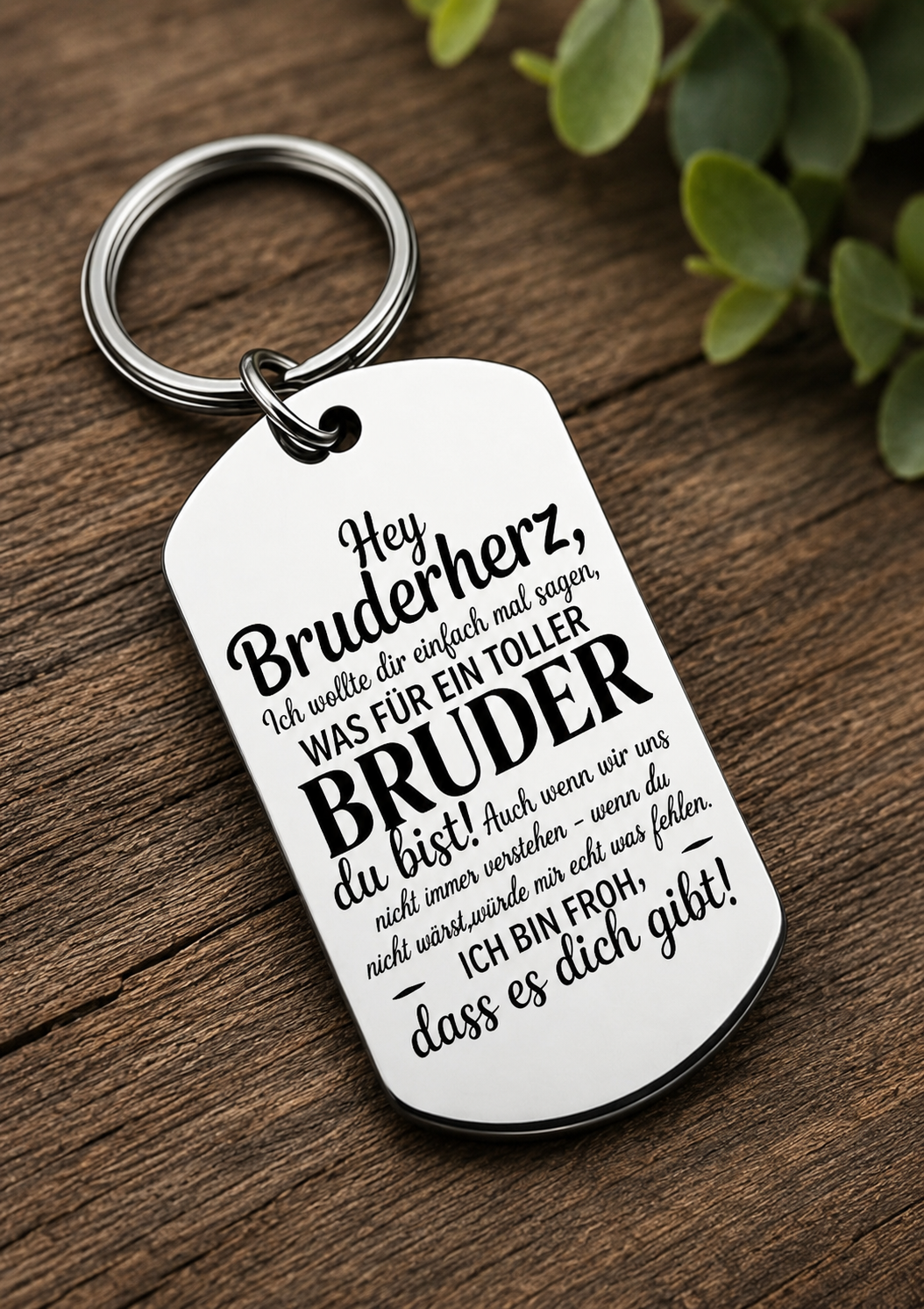 Personalisierter Schlüsselanhänger mit Lasergravur